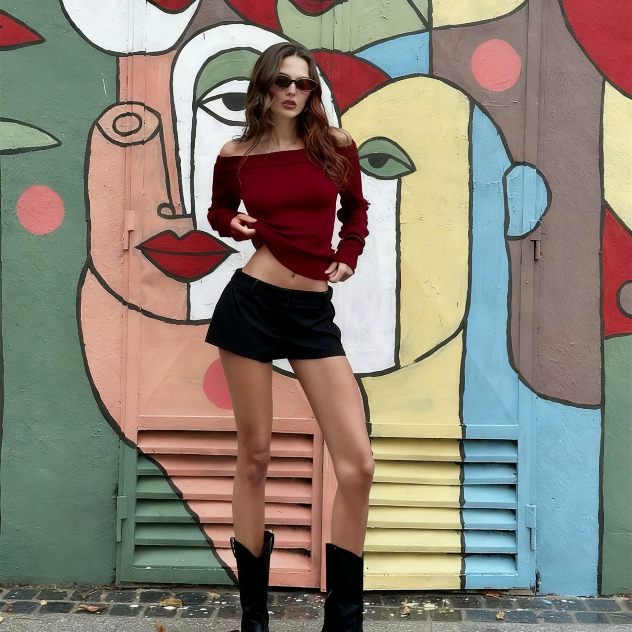 Sunniva Off-Shoulder Knit Top
