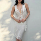 Yeva Lace Corset Top & Midi Skirt Set