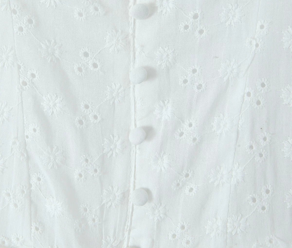 White Eyelet Corset Mini Dress