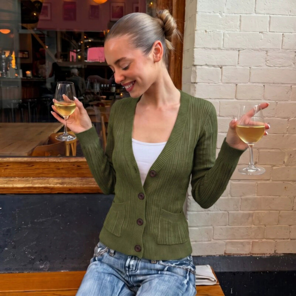 Dahlia Ribbed Knit Cardigan