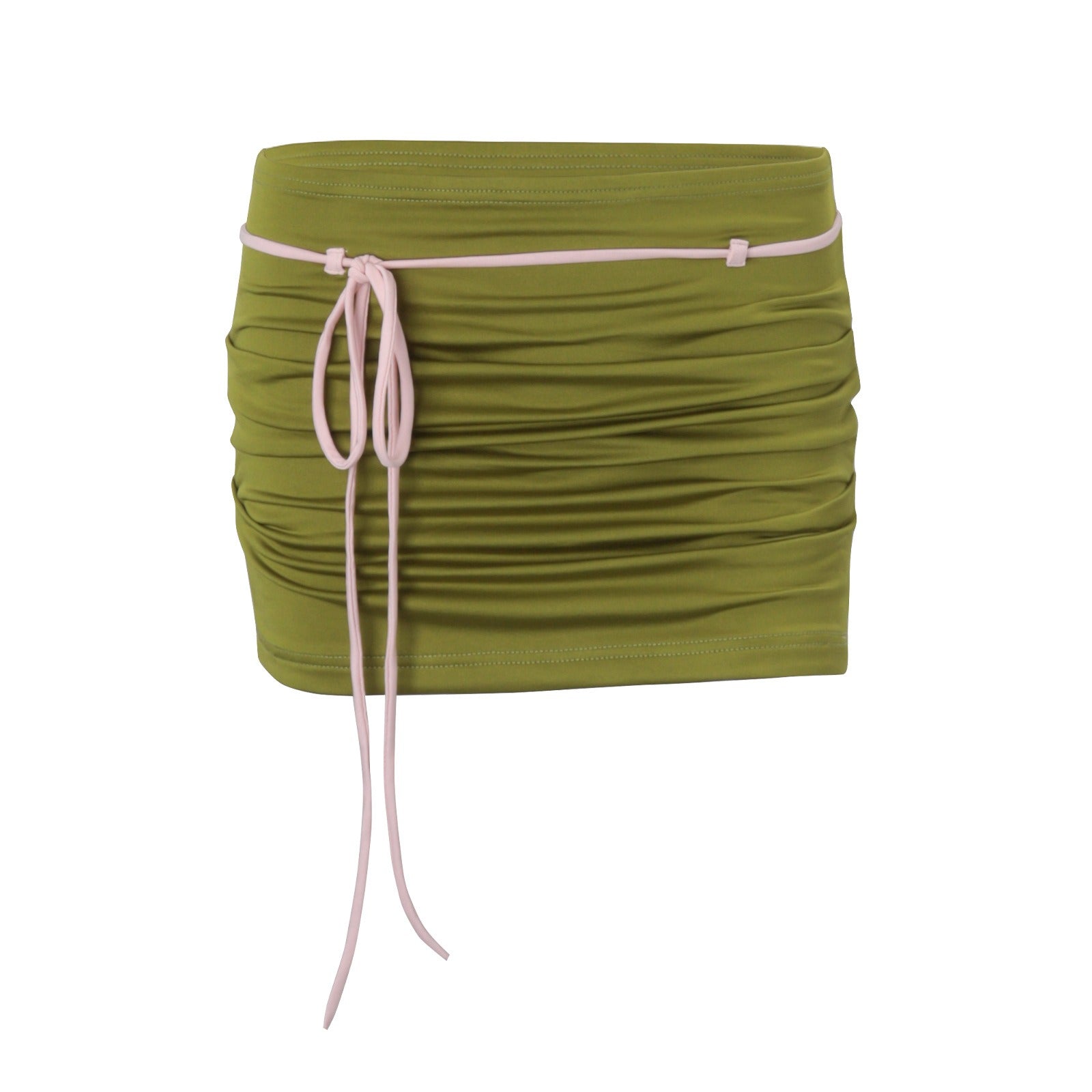 Larisa Blush & Olive Ruched Mini Set
