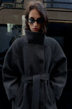 Evelyn Belted Wool-Blend Coat