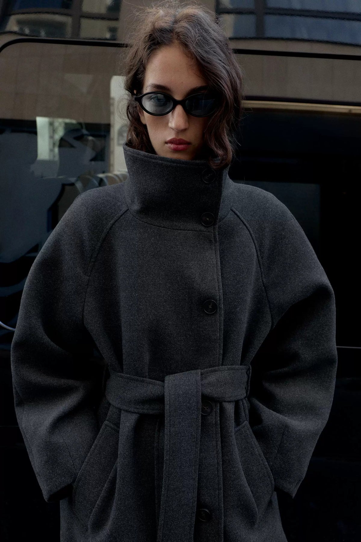 Evelyn Belted Wool-Blend Coat