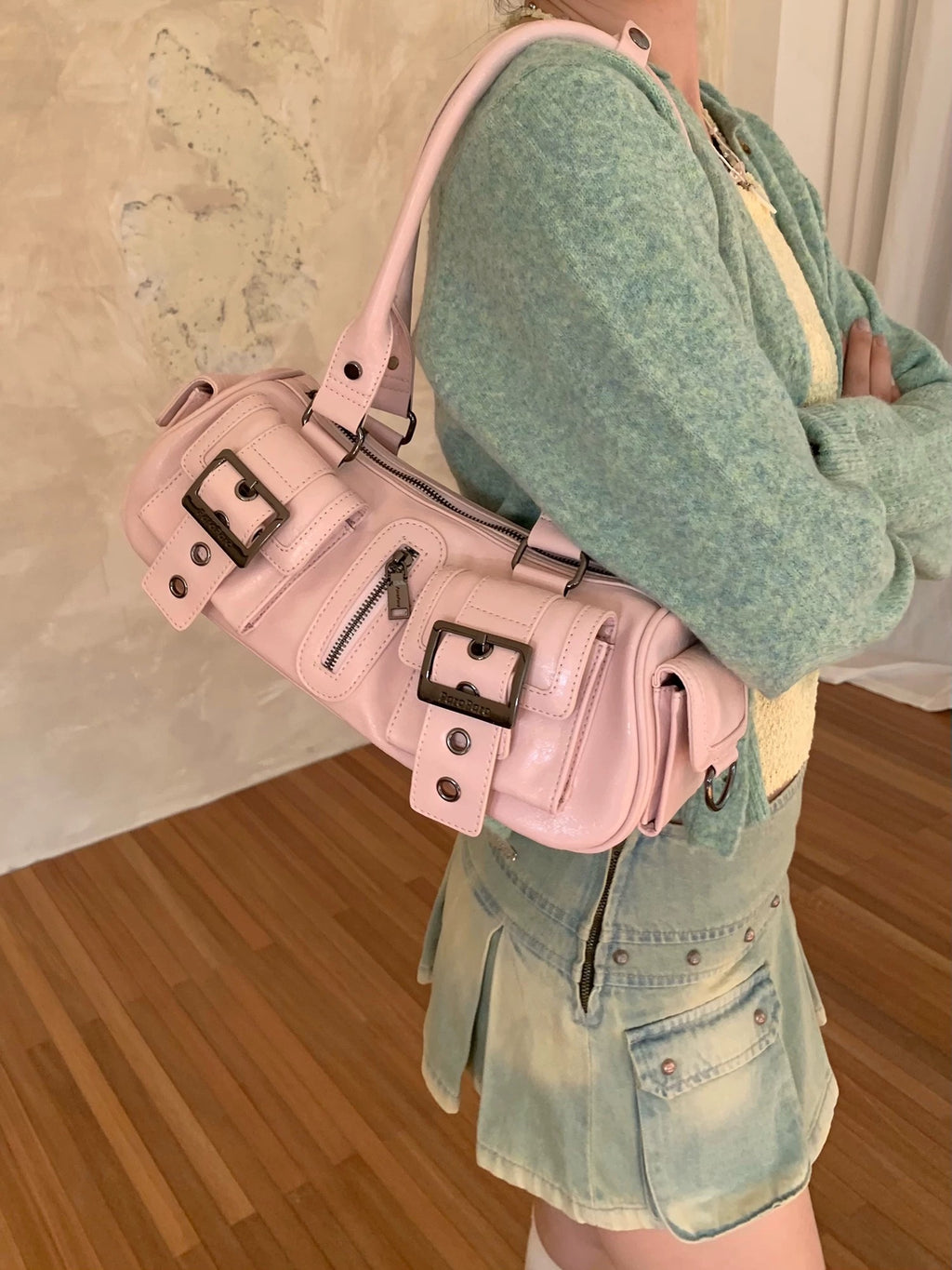 Nola Vintage Y2K Boston Shoulder Bag