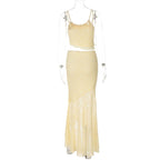 Lace Trim Cami Top & Maxi Skirt Set