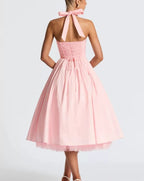 Etta Bow-Tie Halter Maxi Dress