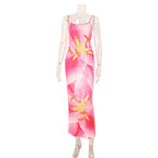 Aylin Pink Floral Maxi Dress