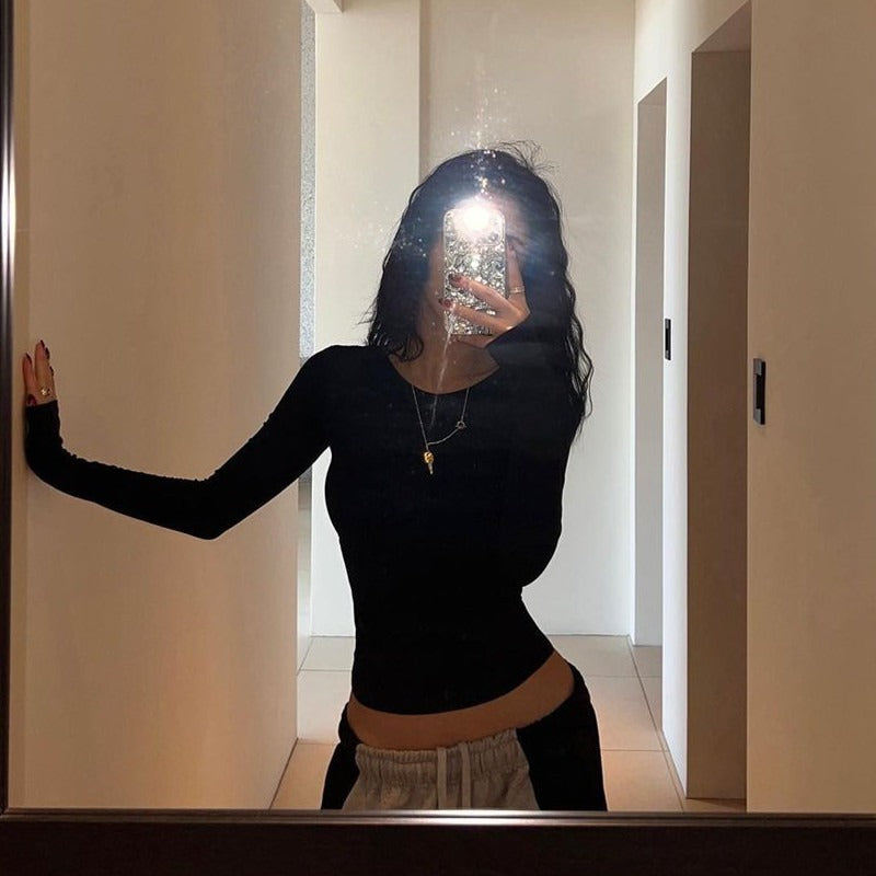 Open-Back Long Sleeve Top