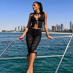 Ysela Lace Tie-Front Two Piece Set