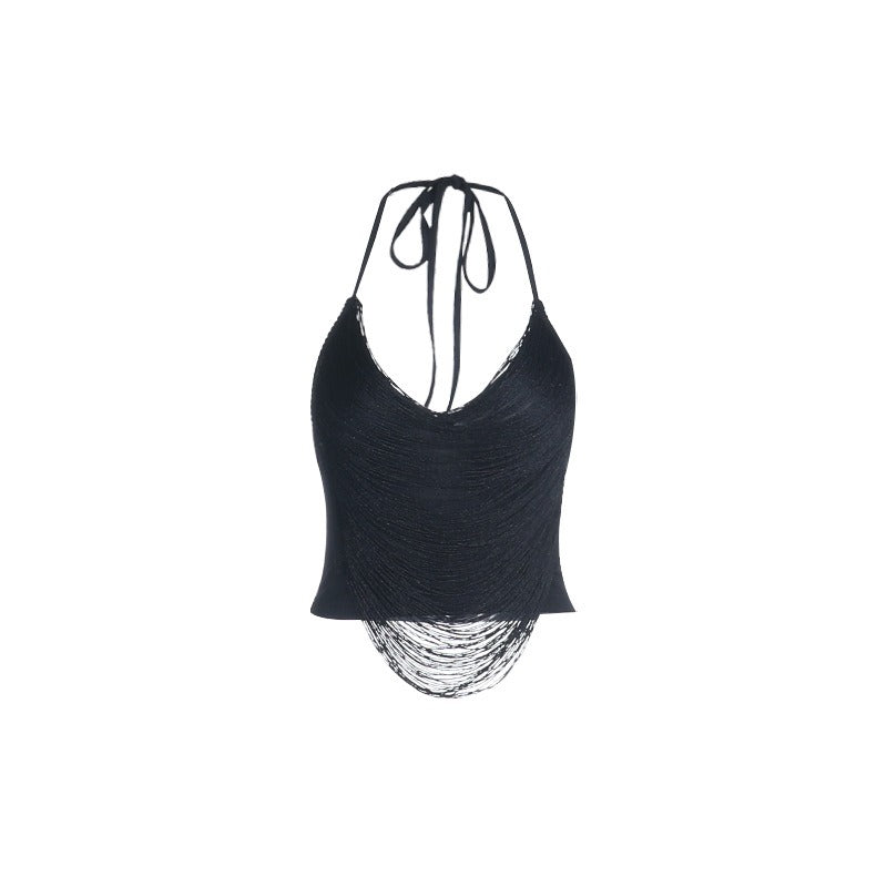 Jelena Drape Chain Halter Top