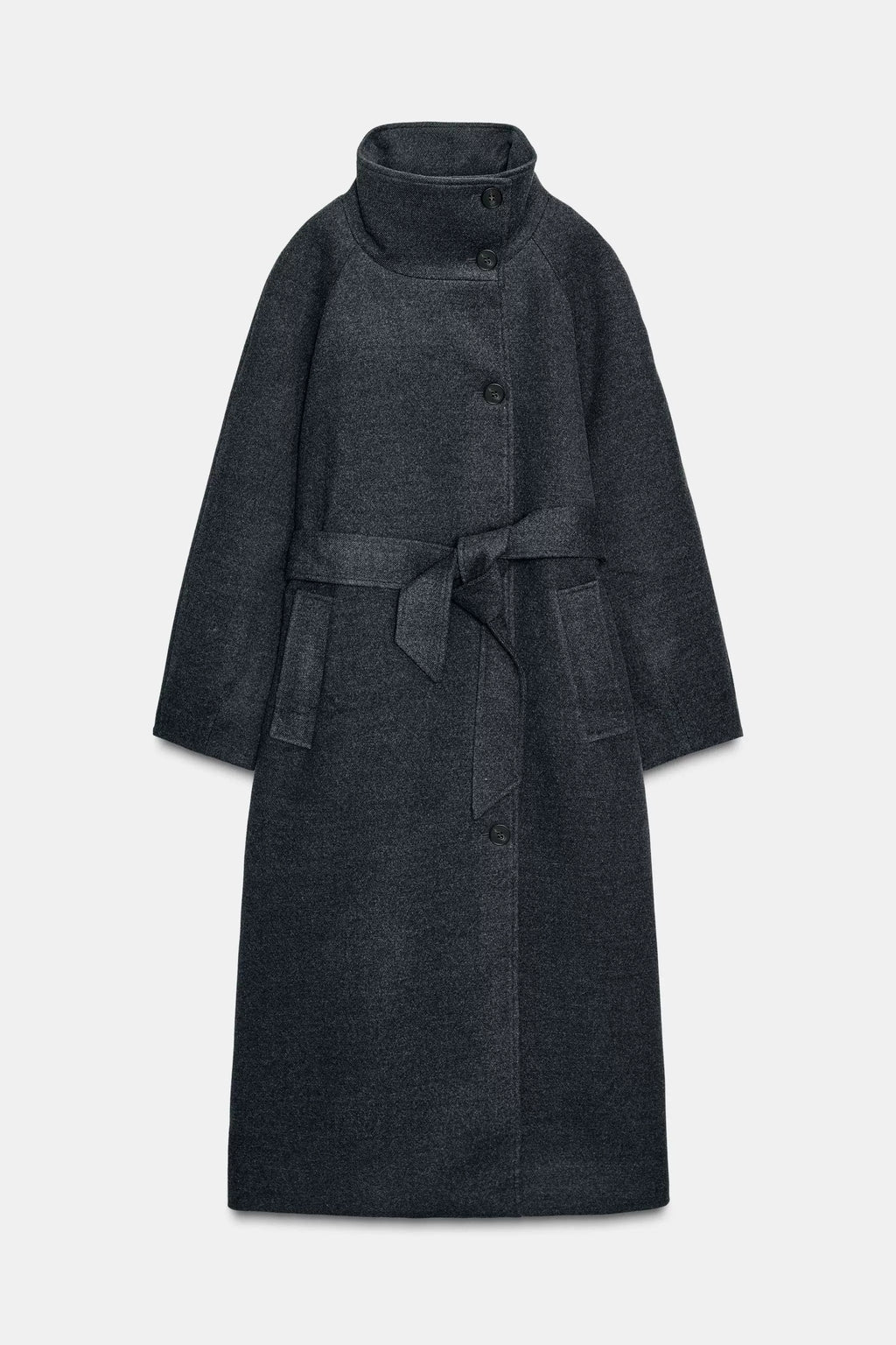 Evelyn Belted Wool-Blend Coat