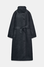Evelyn Belted Wool-Blend Coat