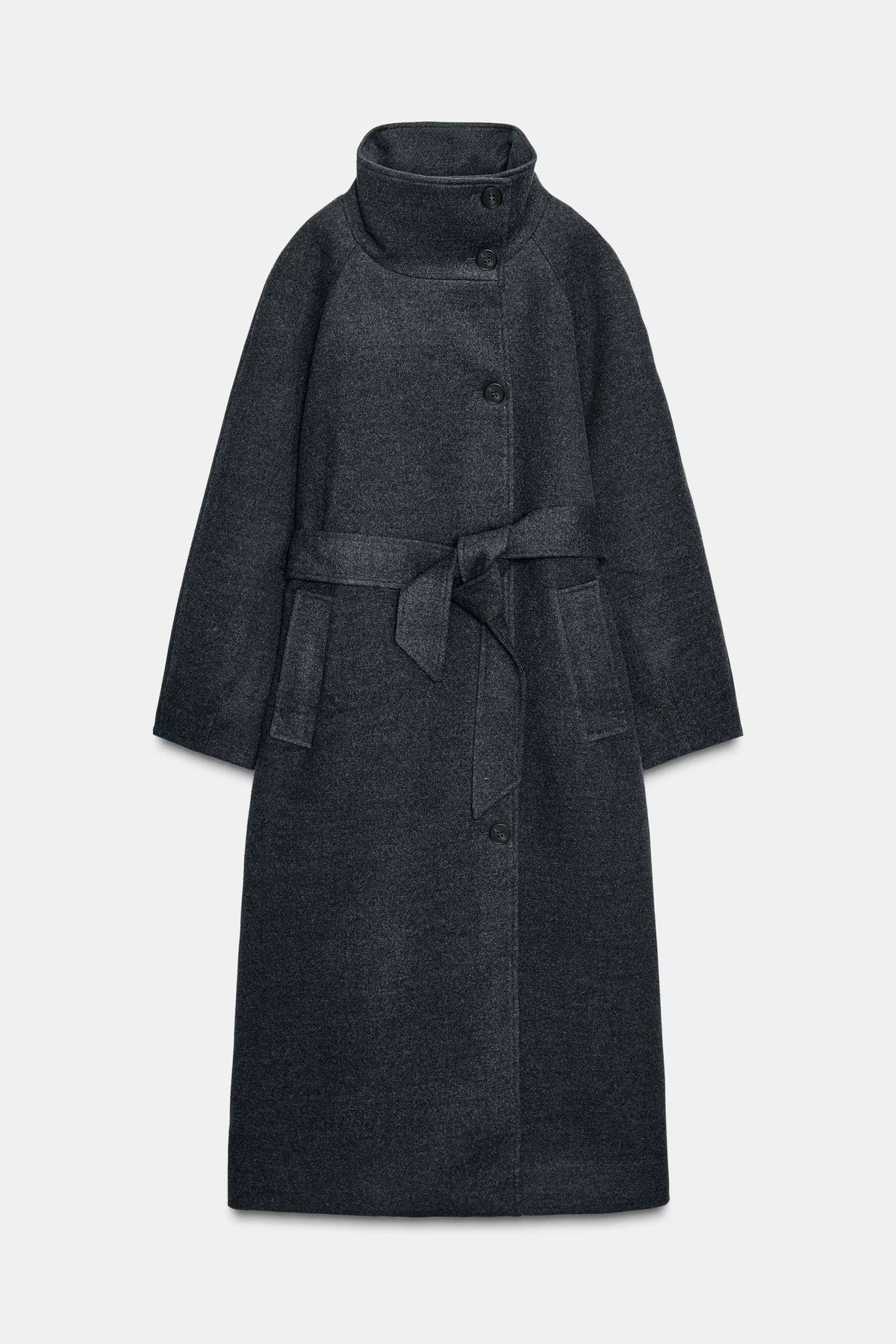 Evelyn Belted Wool-Blend Coat