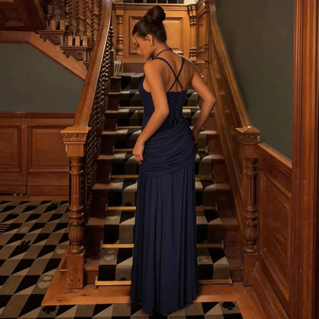 Serena Lace-Up Back Maxi Dress