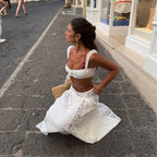Brigitte Lace Trim Maxi Skirt Set