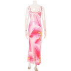 Aylin Pink Floral Maxi Dress