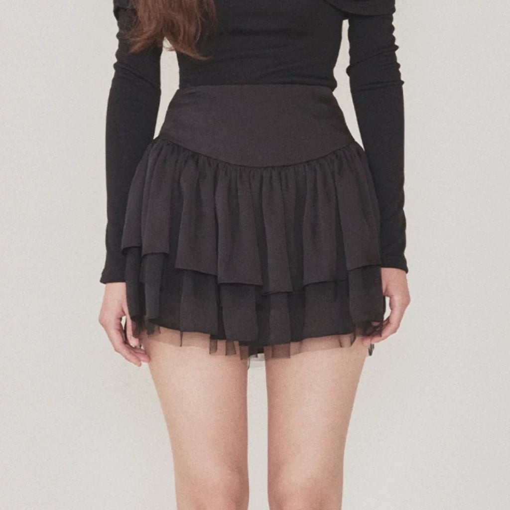 Samira Layered Ruffle Mini Skirt