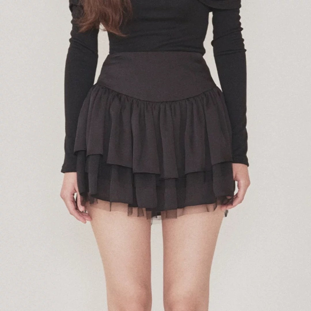 Samira Layered Ruffle Mini Skirt