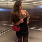 Marzia Lace Halter Mini Dress