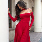 Cerelia Off-Shoulder Sleeve Maxi Dress