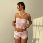 Cosette Starfish Crochet Shorts Set