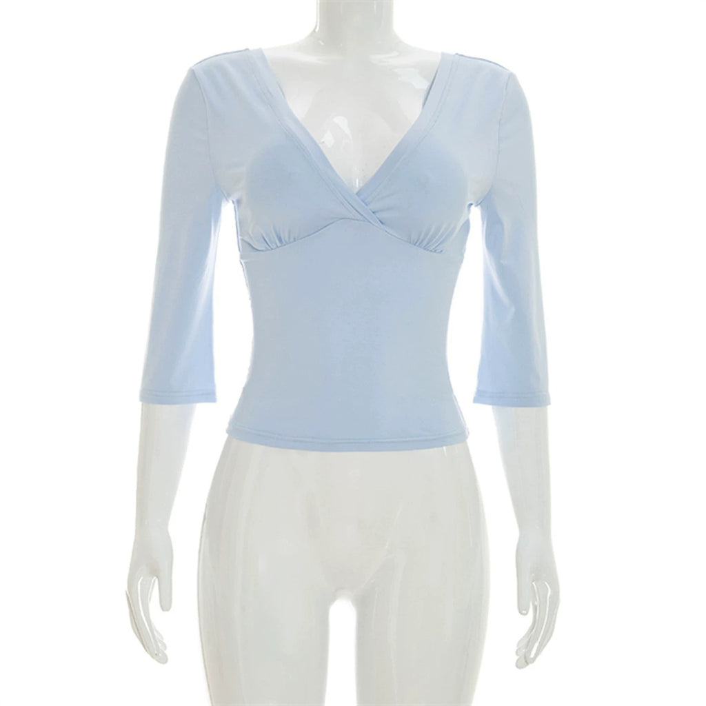 Warda V-Neck Fitted Blouse