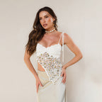 Maelle Sequin Crochet Camisole Top