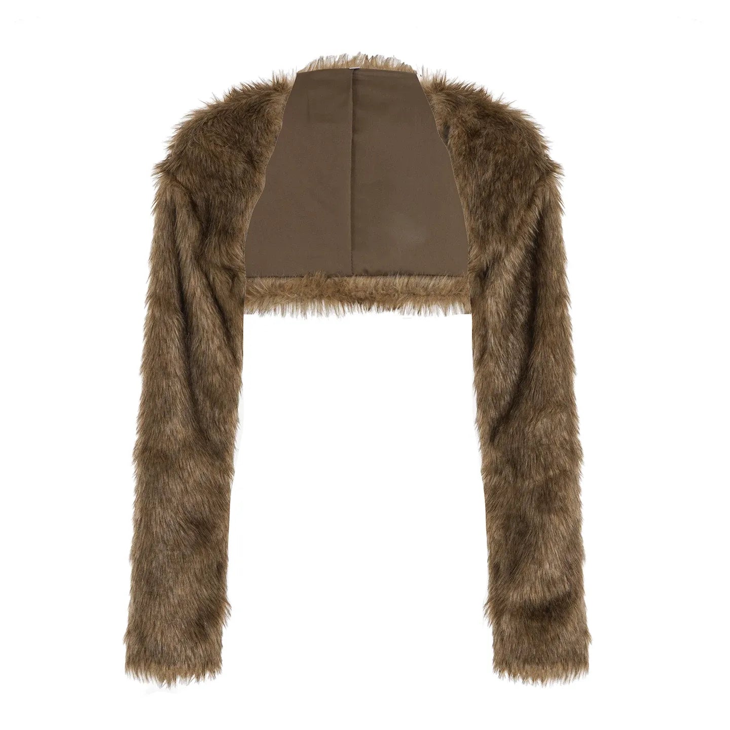 Cassia Faux Fur Cropped Jacket & Shorts