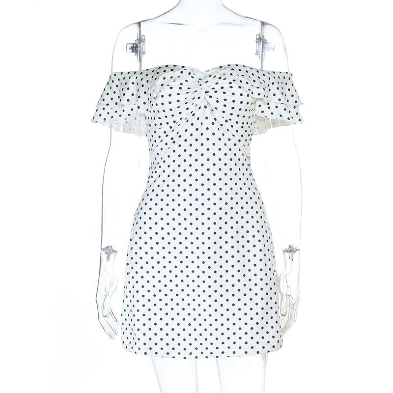 Hina Polka Dot Twist Mini Dress