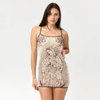Calie Virgin Mary Graphic Mini Dress