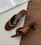 Tessa Studded Open-Toe Heeled Mules