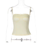 Simona Lace Trim Corset Top