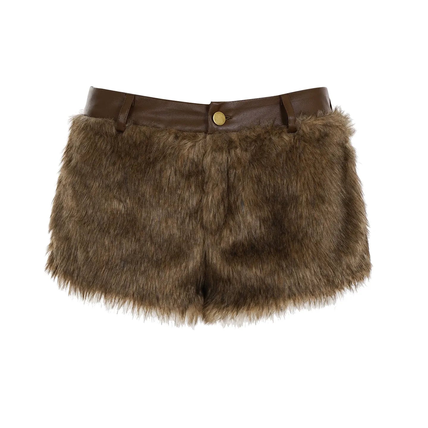 Cassia Faux Fur Cropped Jacket & Shorts