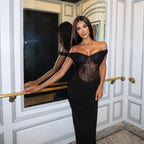 Sarielle Lace Off-Shoulder Maxi Dress