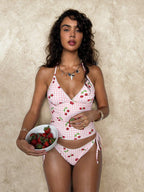 Solene Cherry Gingham Tankini Set