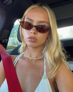 Stella Slim Oval Sunglasses