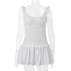 Smocked Ruffle Mini Dress