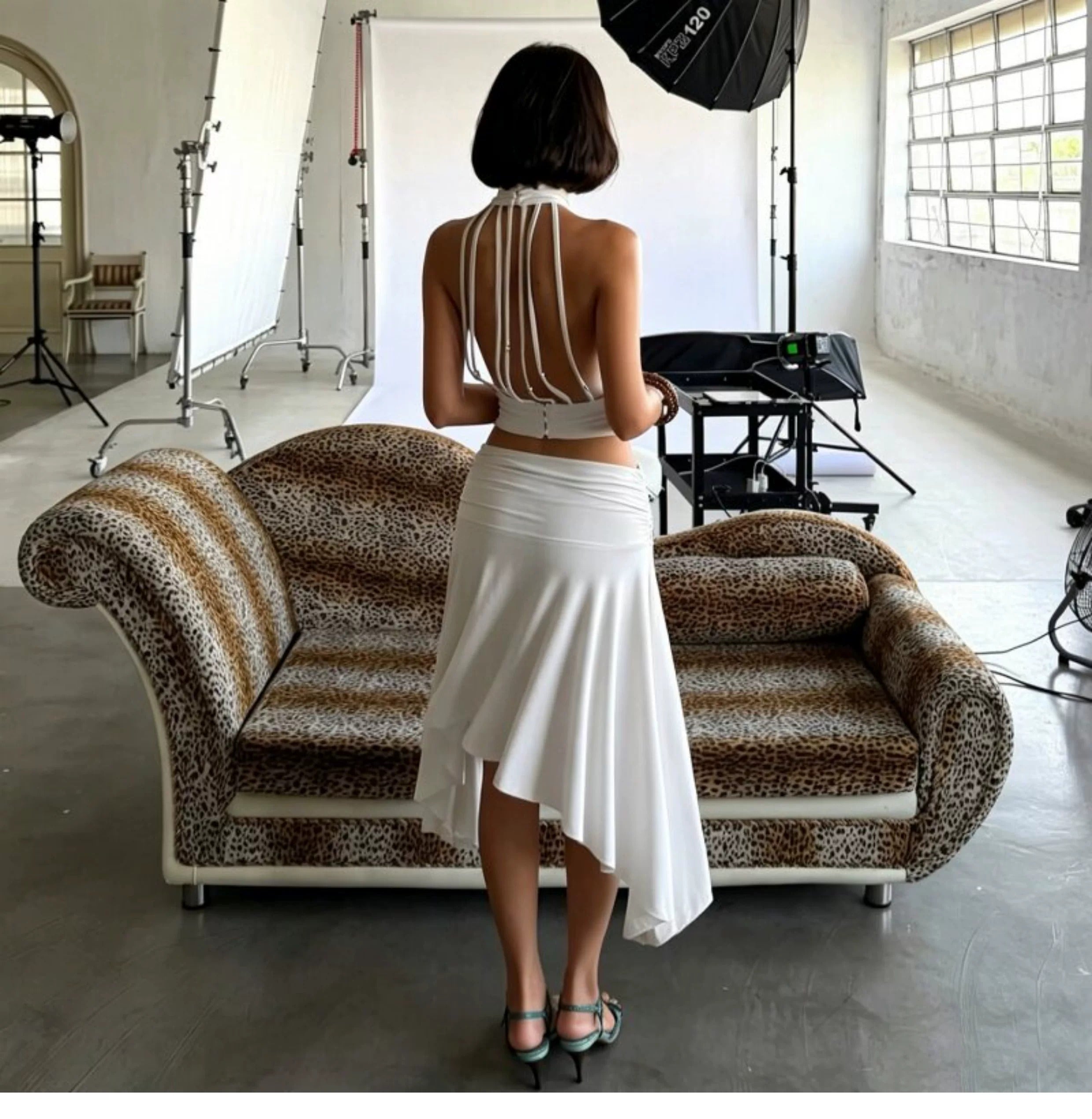 Florence Slit Asymmetrical Midi Skirt