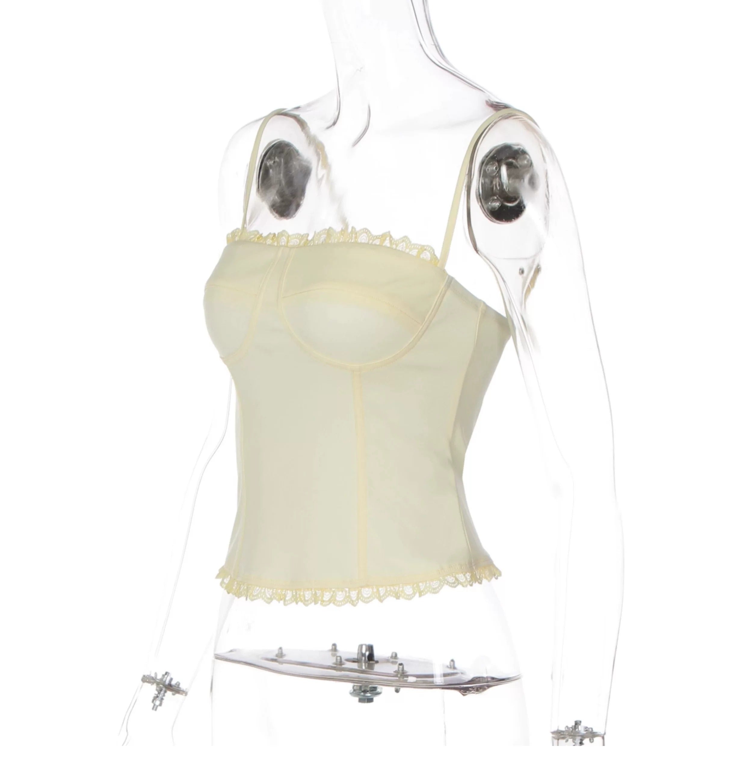 Simona Lace Trim Corset Top