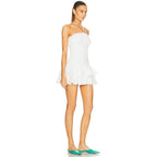 Arelia Smocked Strapless Ruffle Mini Dress