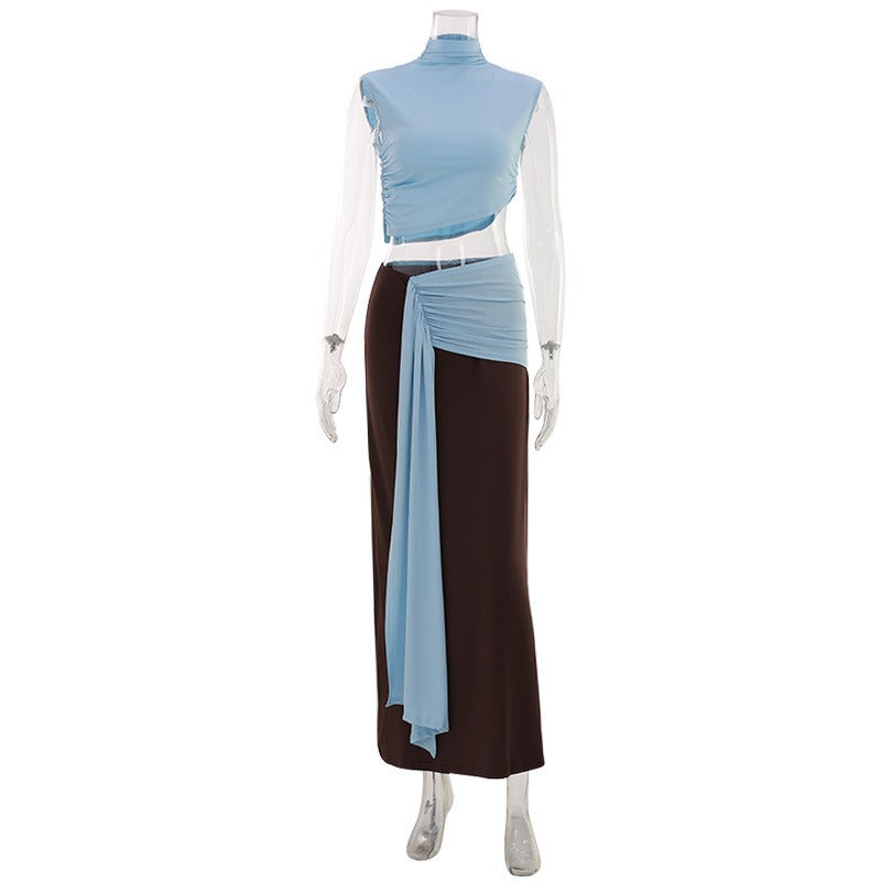 Renya Draped Two-Piece Maxi Set