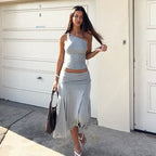 Giulia One-Shoulder Skirt Set