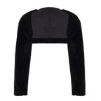 Cassia Faux Fur Cropped Jacket & Shorts
