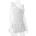 Smocked Ruffle Mini Dress