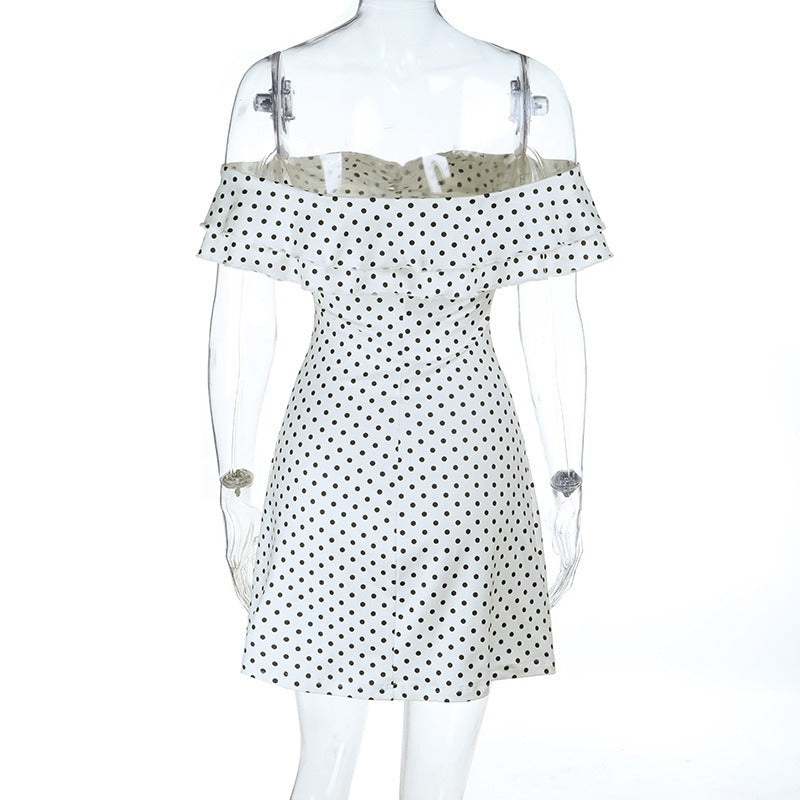 Hina Polka Dot Twist Mini Dress