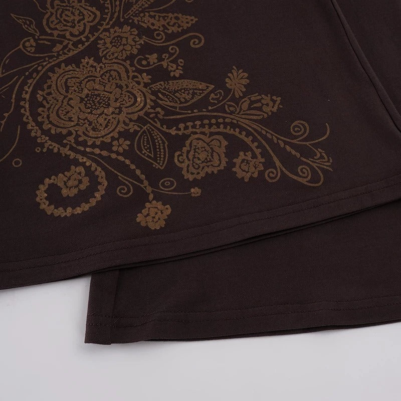 Seren Vintage Embroidered Wide-Leg Pants