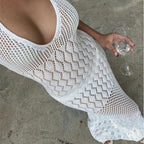 Sabine Crochet Halter Maxi Dress