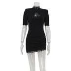 Cazira Lace Cut-Out Mini Dress
