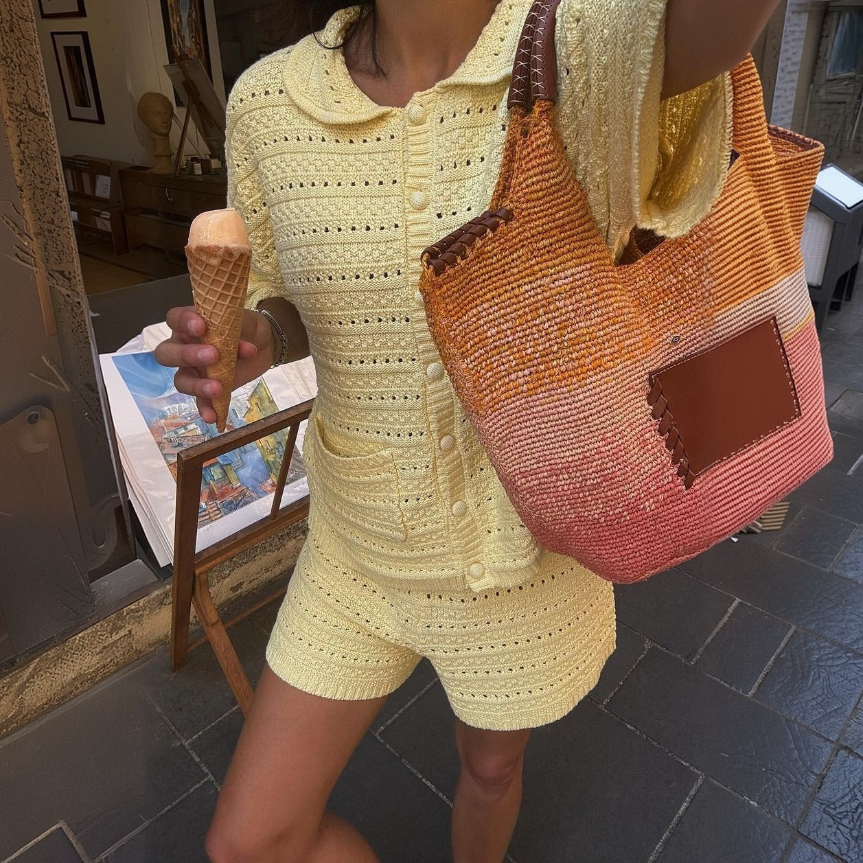 Ginevra Crochet Shorts Set
