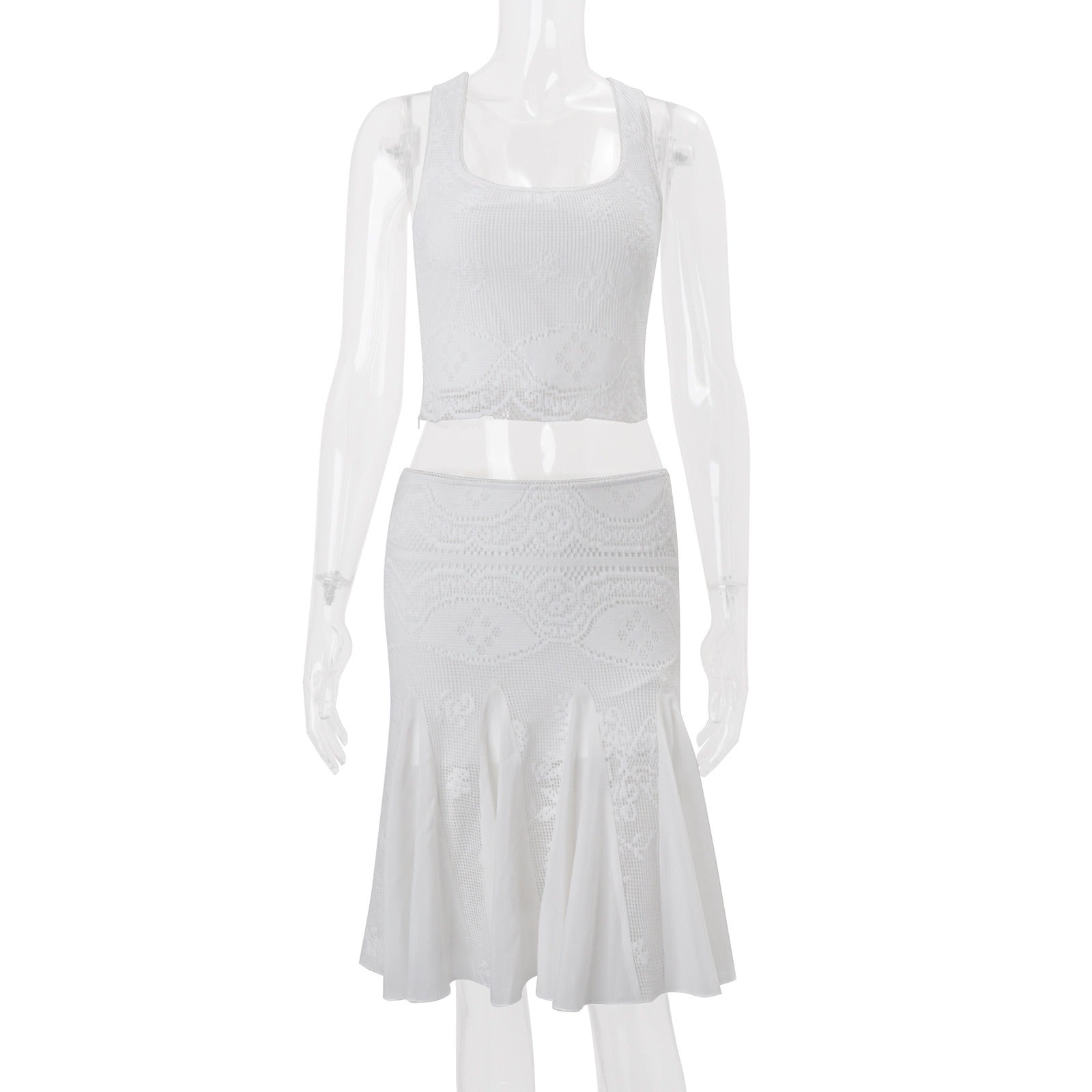 Crochet Tank & Midi Skirt Set